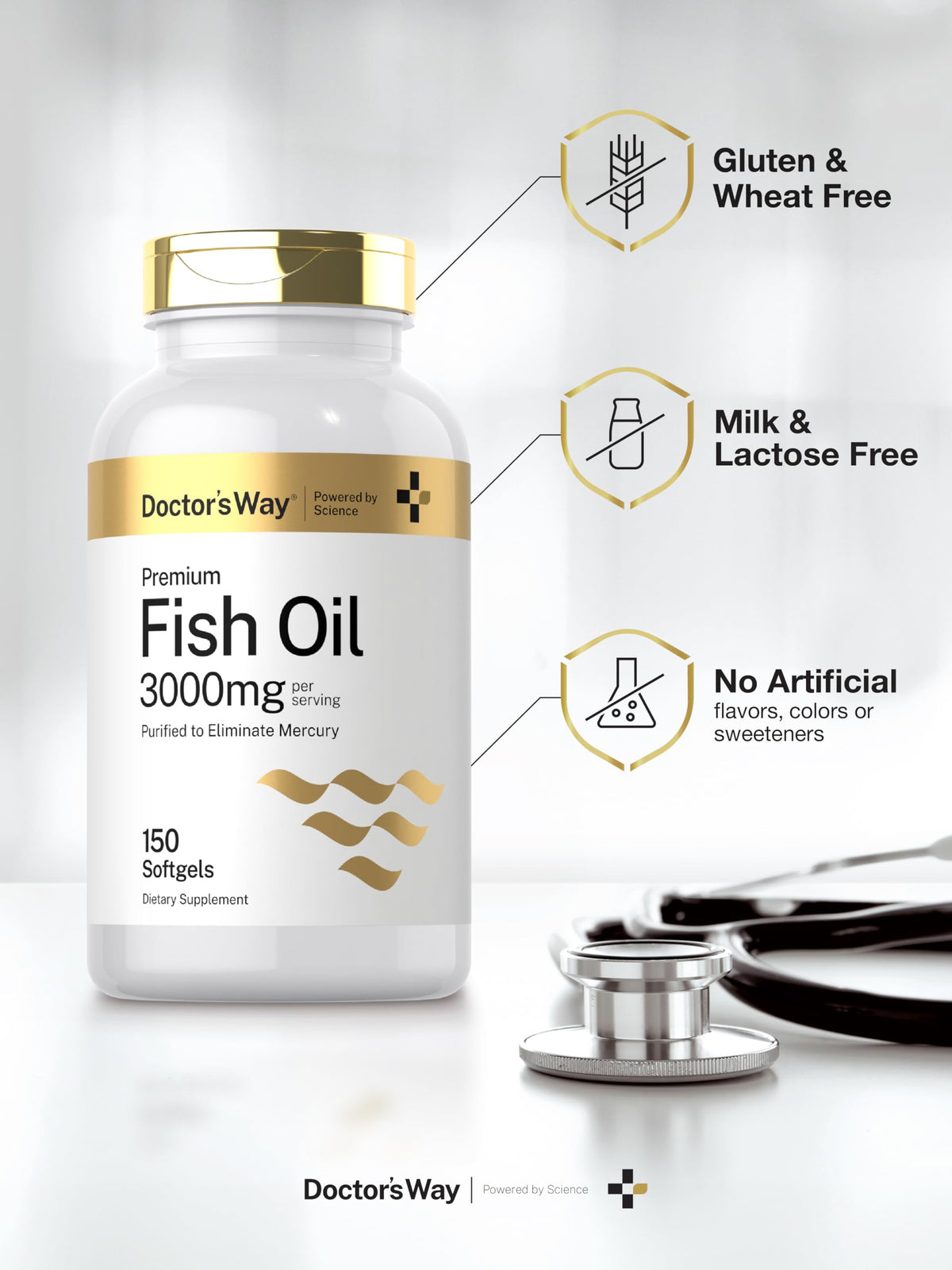 Fish Oil 3000mg 150 Softgels Omega-3 EPA DHA H742