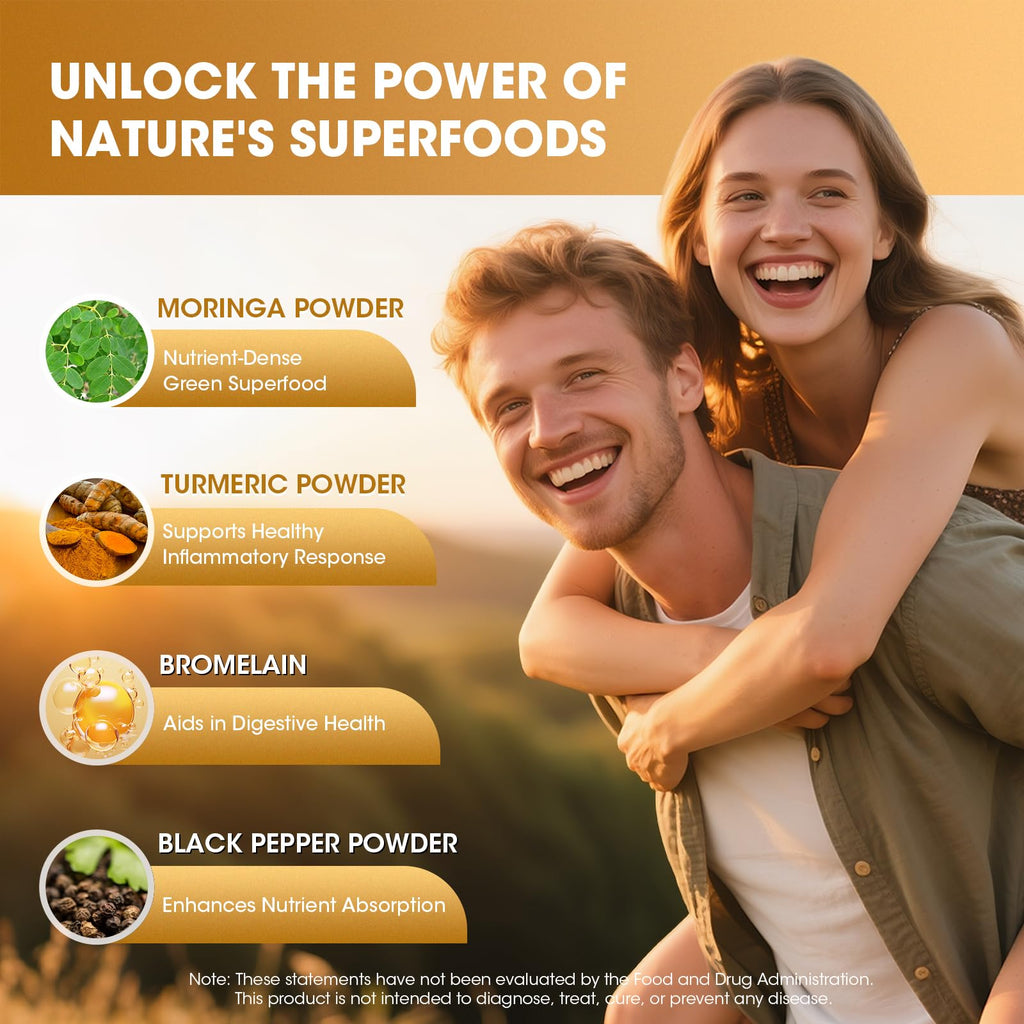 Moringa Capsules 10-in-1 Superfood Supplement F298084