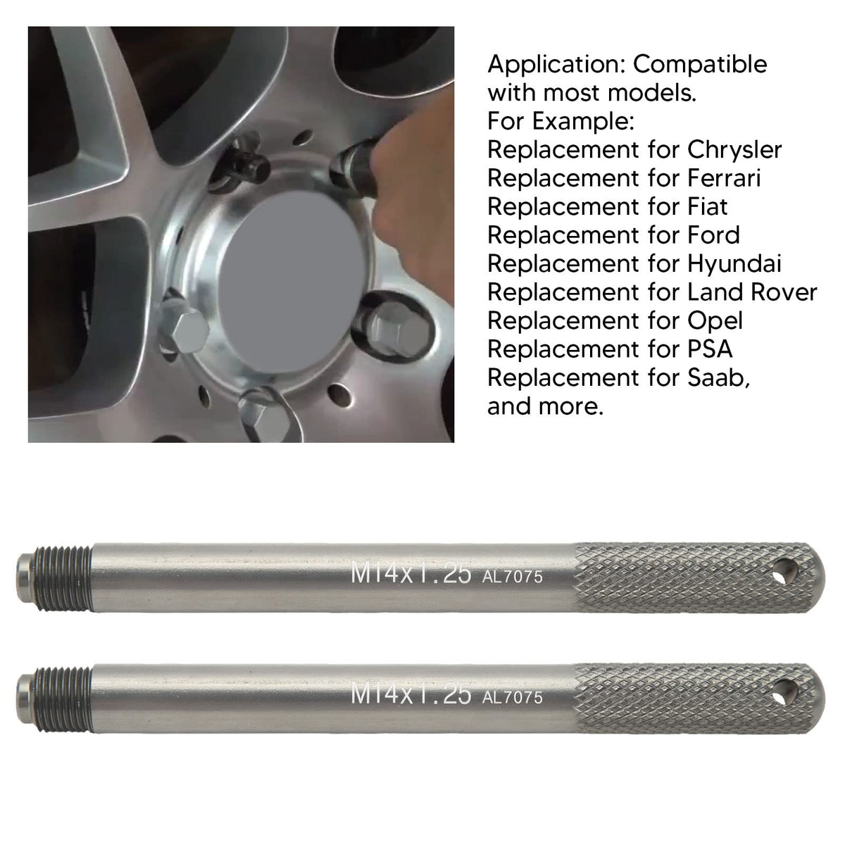 M14*1.5 & M14*1.25 Wheel Alignment Pin Set S5832