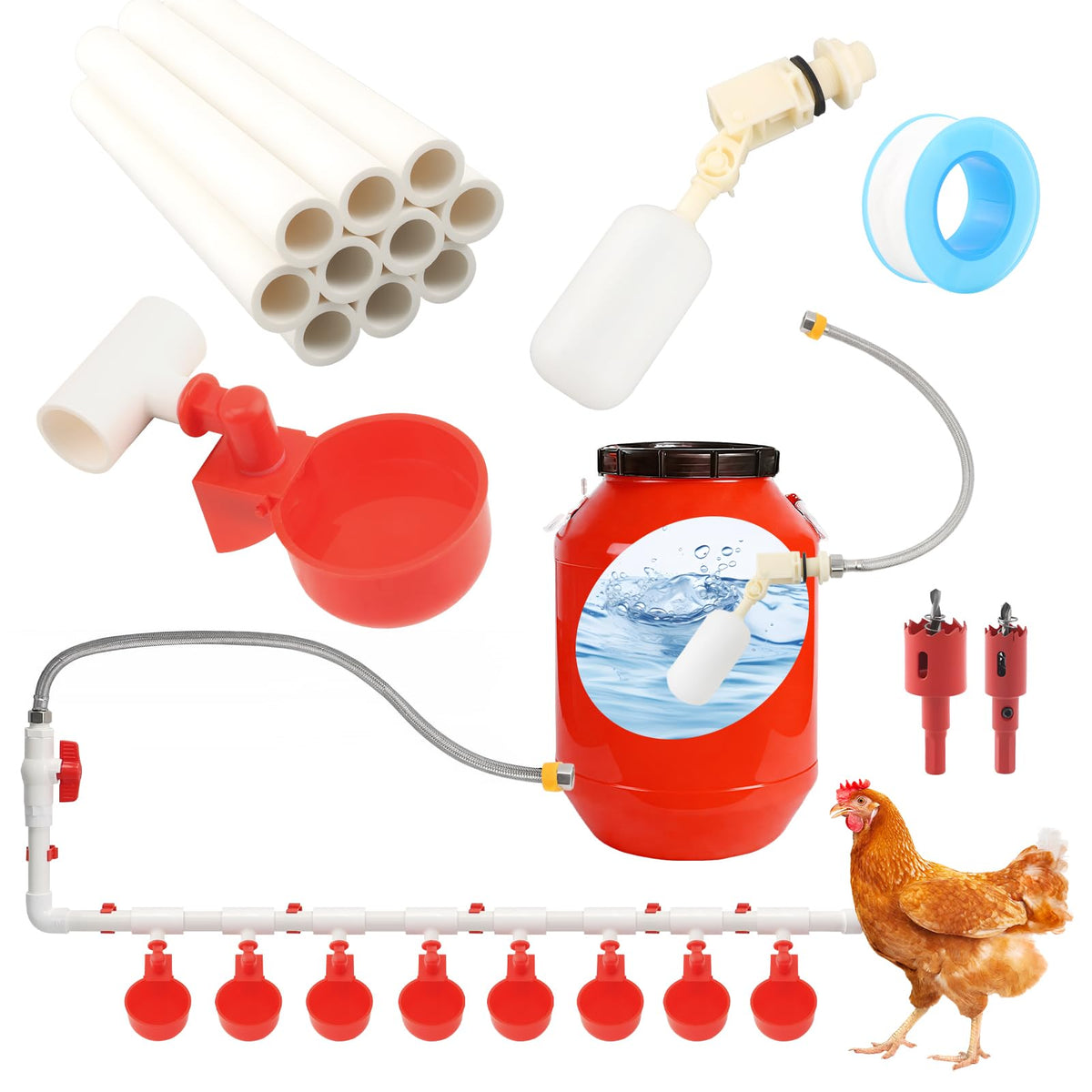 Automatic Chicken Waterer 8 Cups J495589