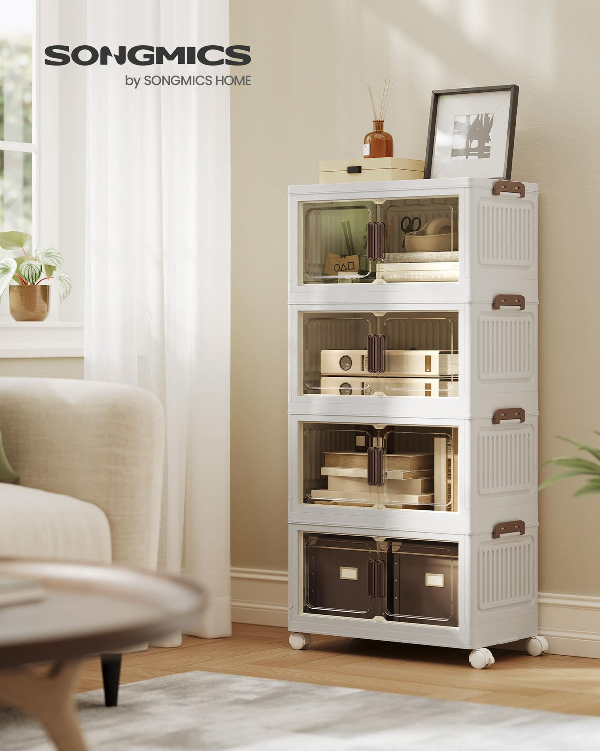 48QT Stackable Storage Bins with Lid R384