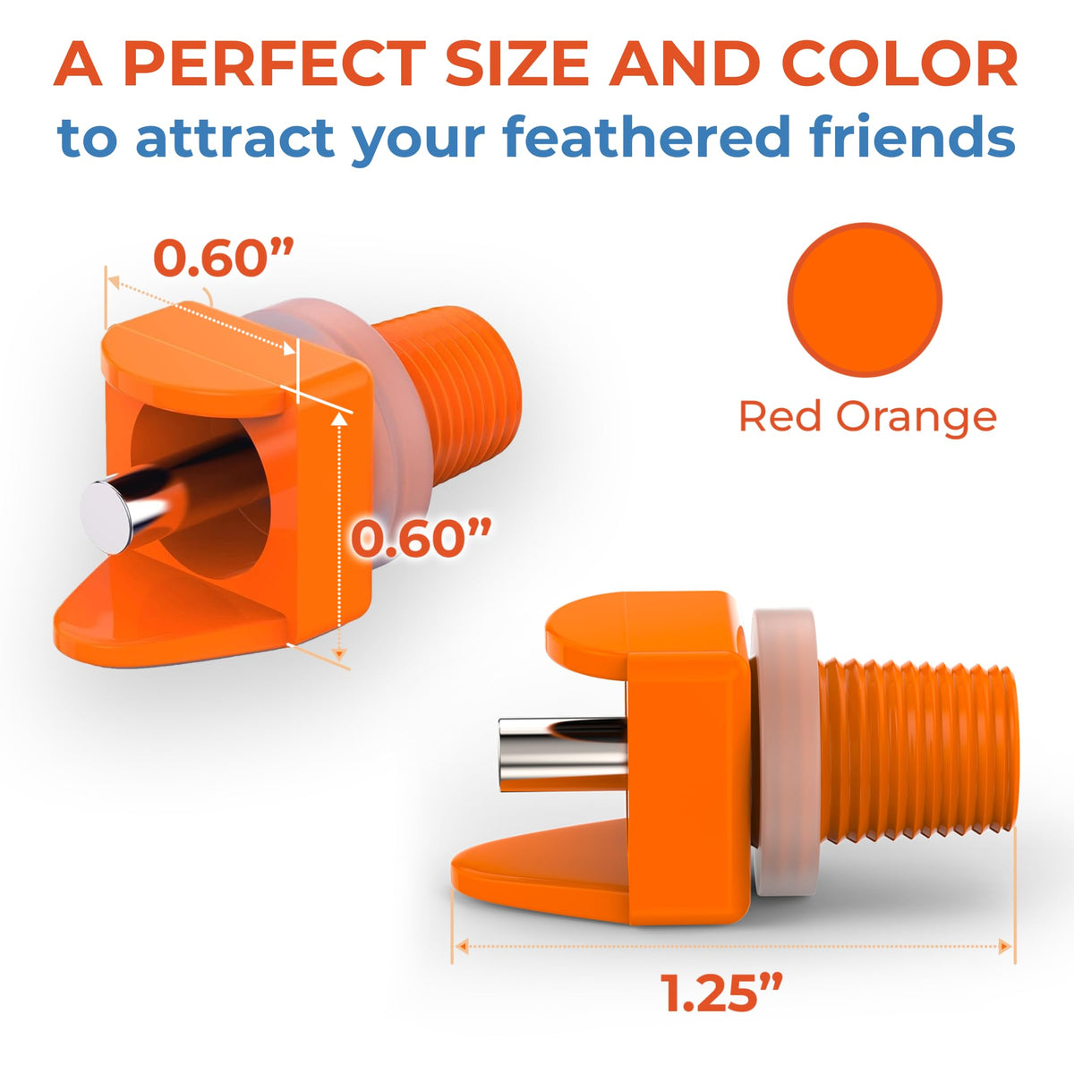 Orange Pack of 15 Chicken Nipple Waterer M874643