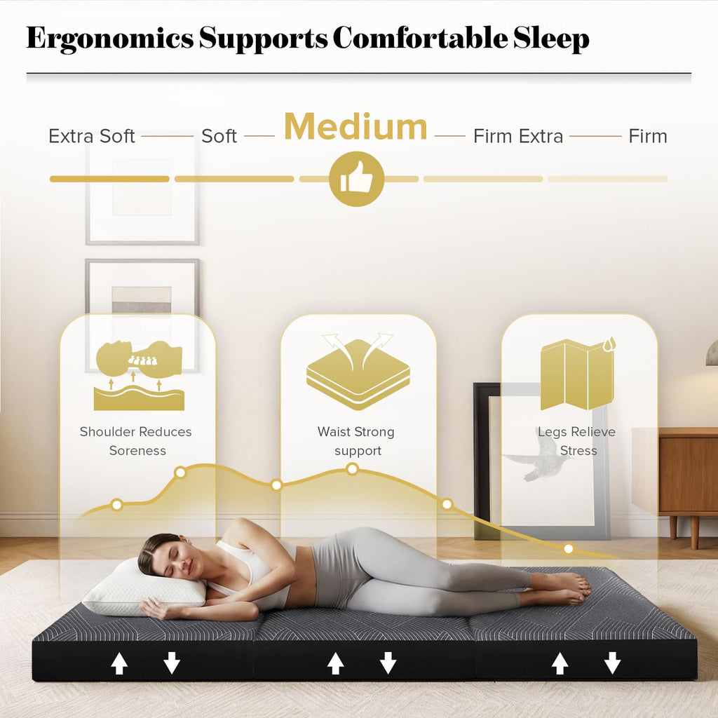 Folding Mattress Twin Size 6 Inch C458