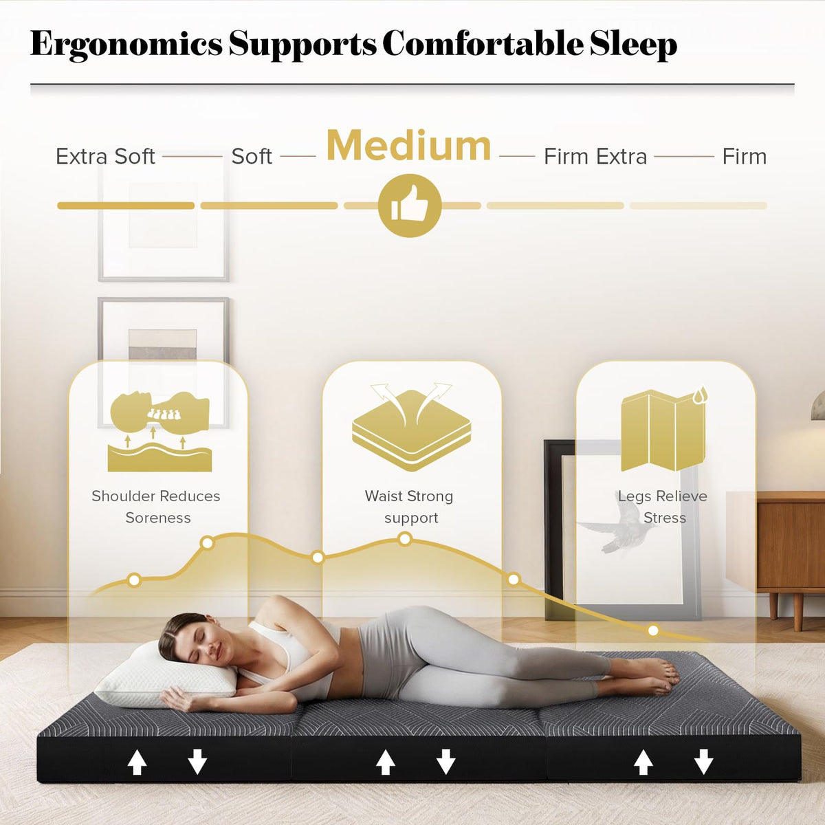 Folding Mattress Twin Size 6 Inch C458