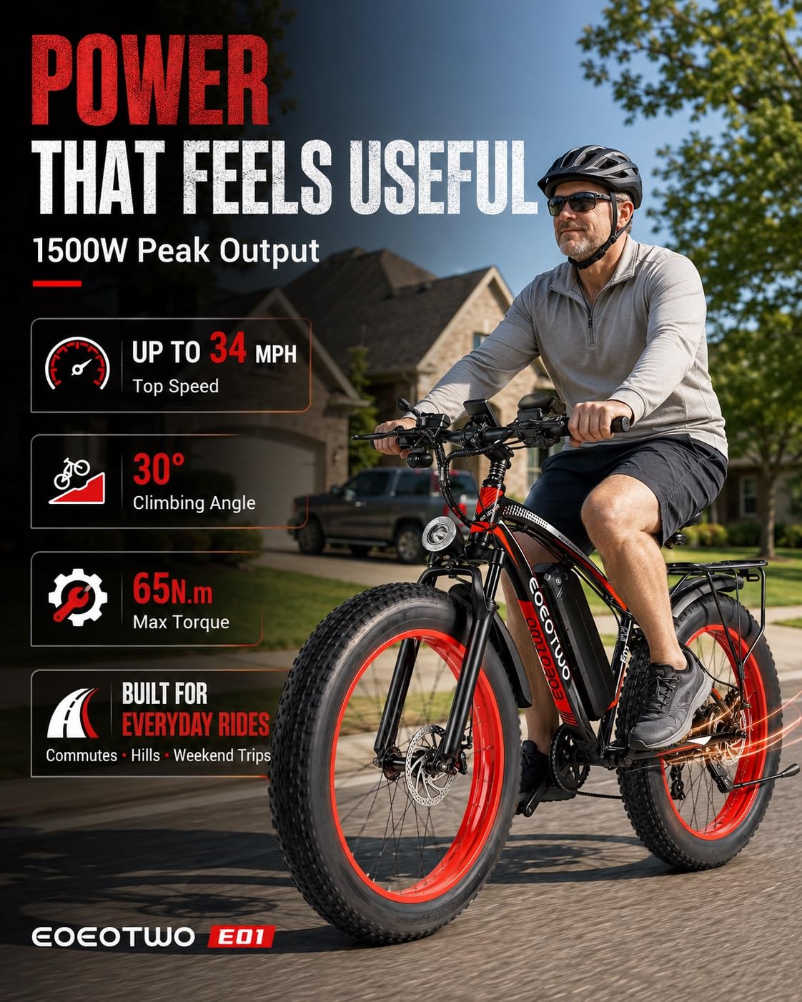 26" Fat Tire Electric Bike F7505