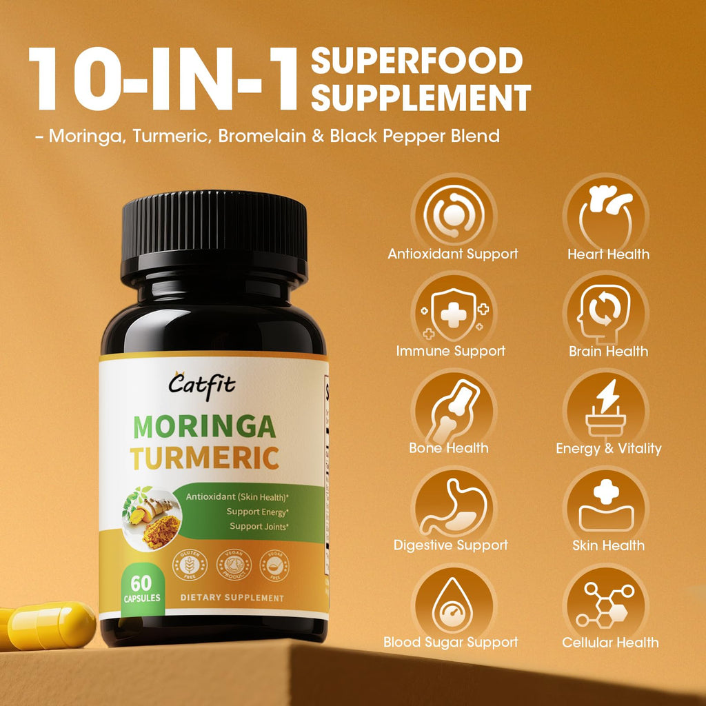 Moringa Capsules 10-in-1 Superfood Supplement F298084