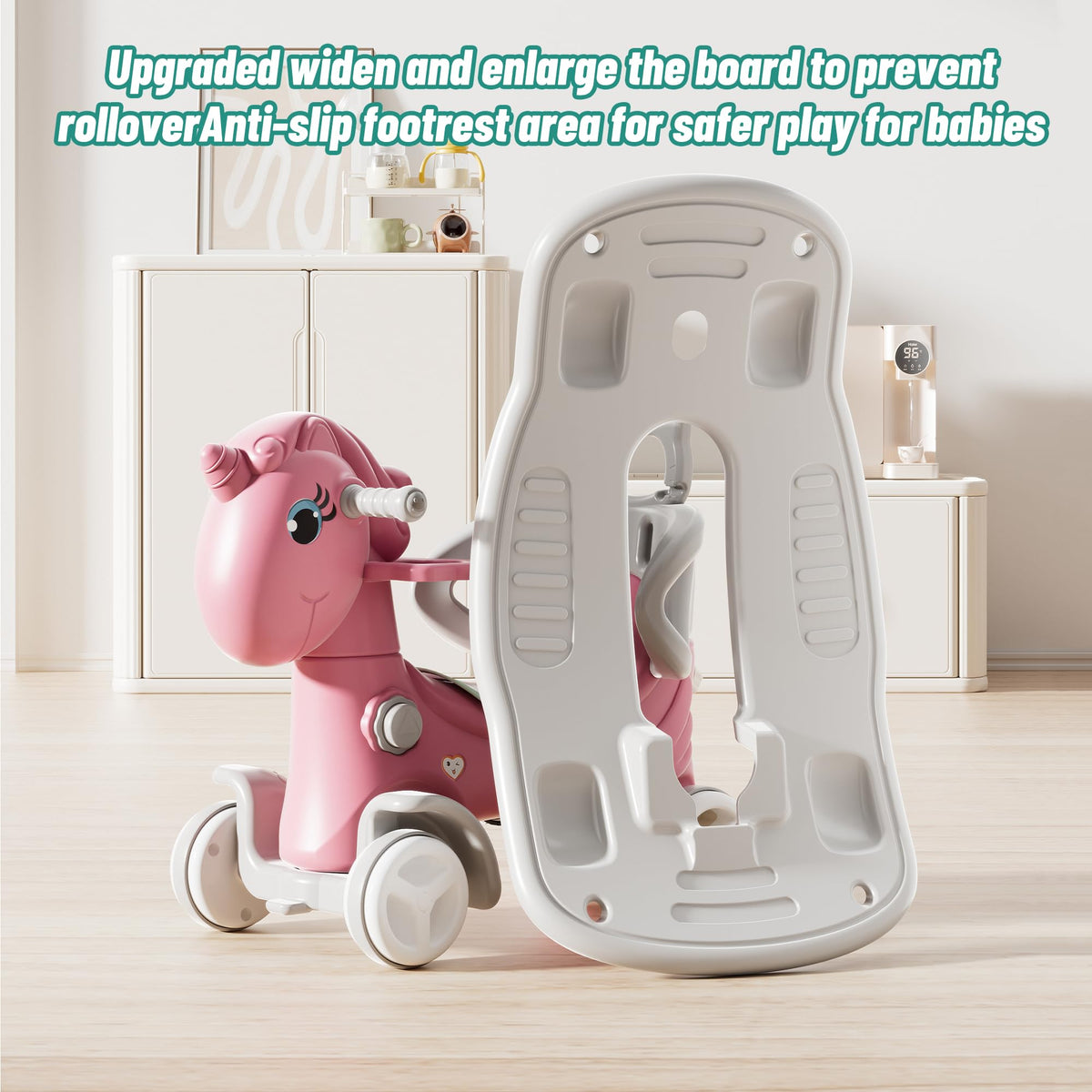 4 in 1 Rocking Horse with Push Handle and Balance Board R920