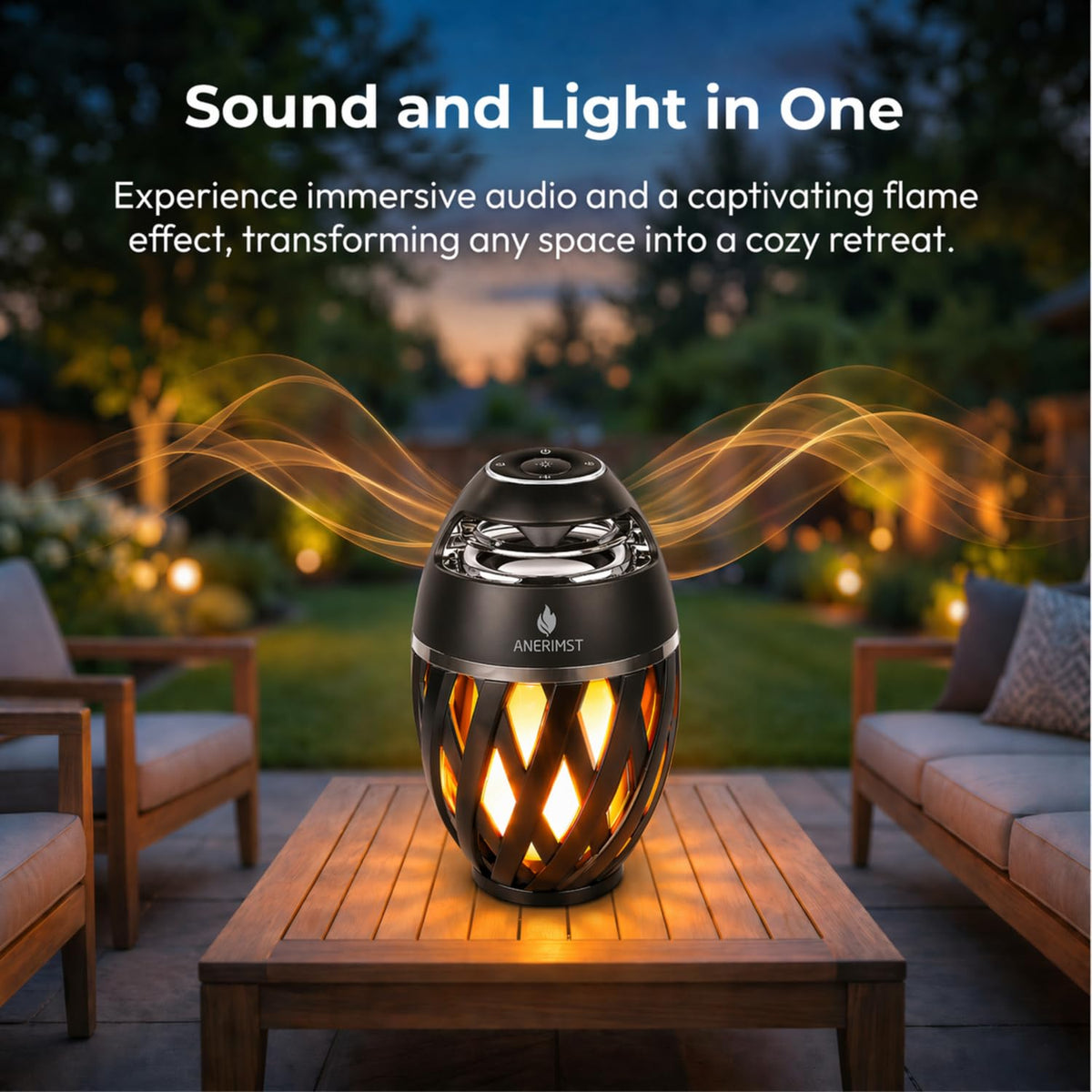 Black 2 Pack Waterproof Bluetooth Speaker with LED Torch Light E640
