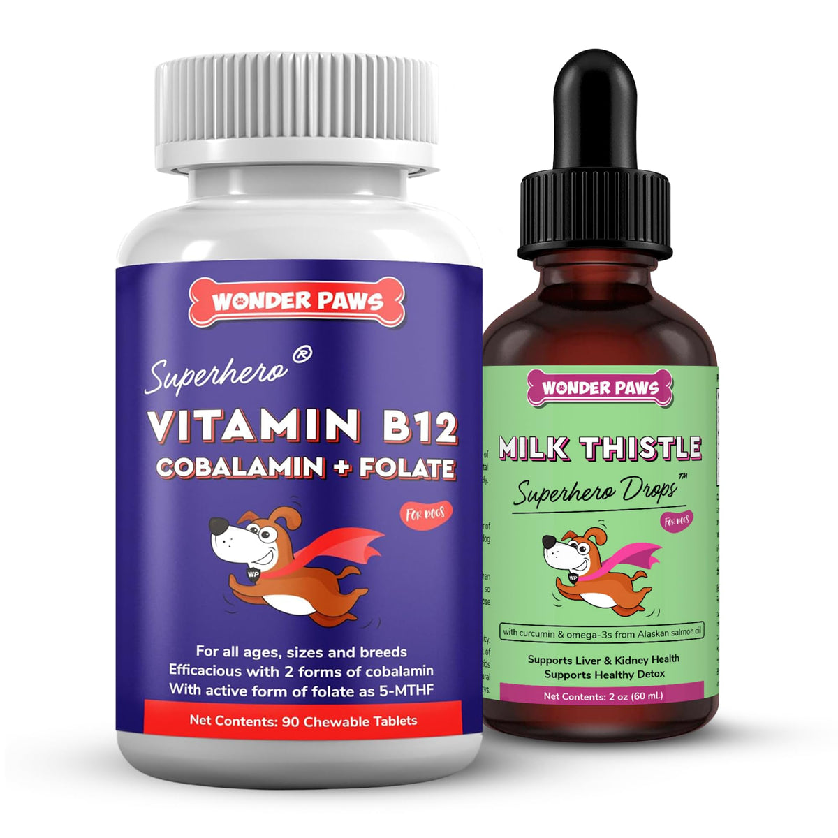 Vitamin B12 Chewable Tablets Plus Milk Thistle Drops 90 Chews 2 Ounces Q406916