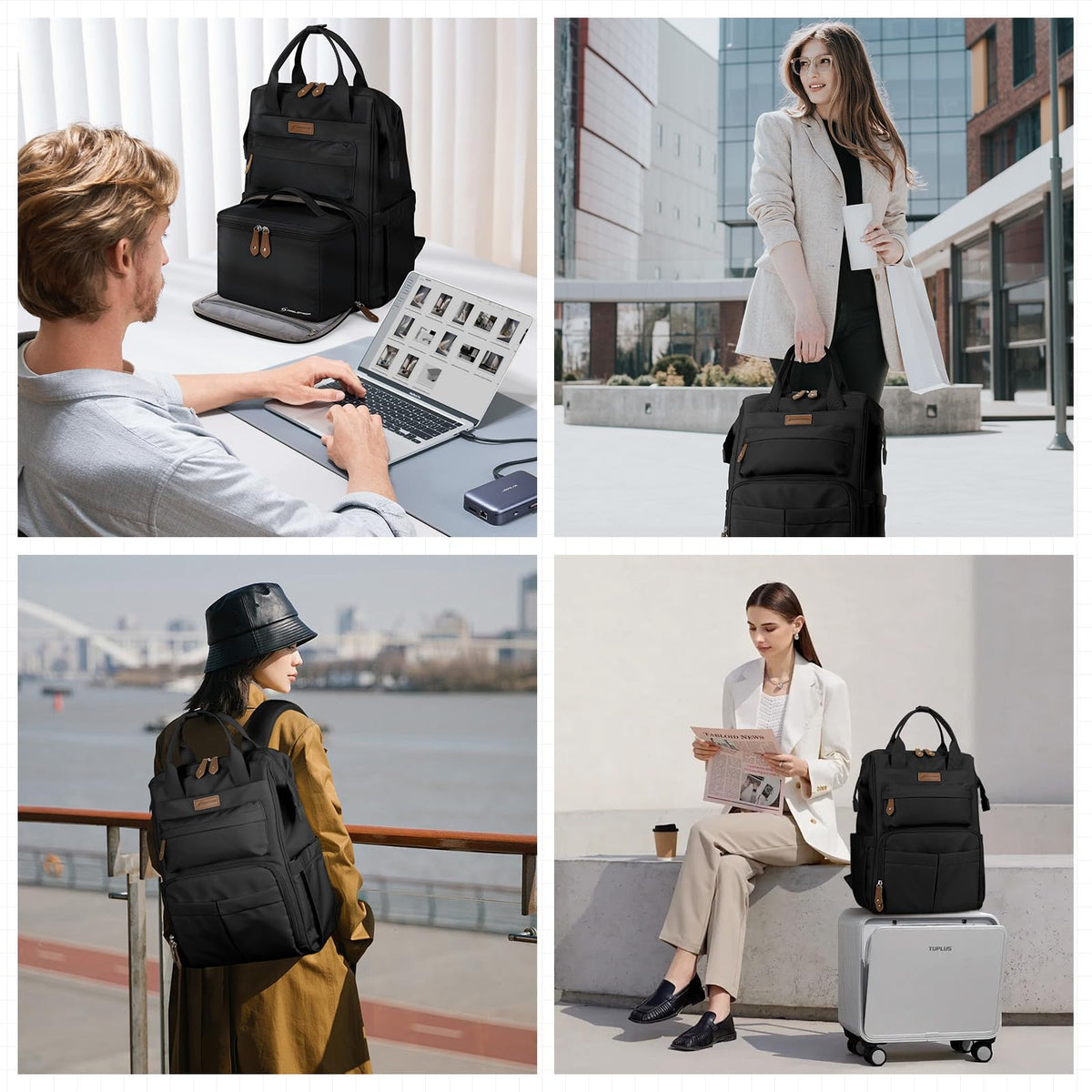 15.6-17.3" Laptop Backpack with Lunch Box Z458