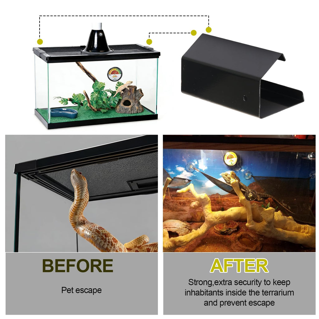 Heavy Duty Screen Clips for Reptile Terrarium Covers C540