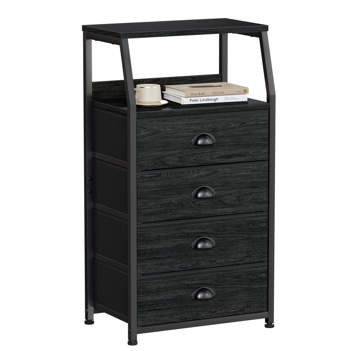 Tall Nightstand with Fabric Drawer I229