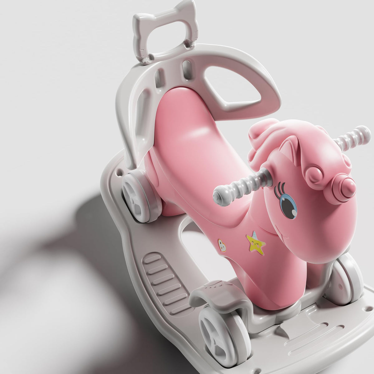 4 in 1 Rocking Horse with Push Handle and Balance Board R920