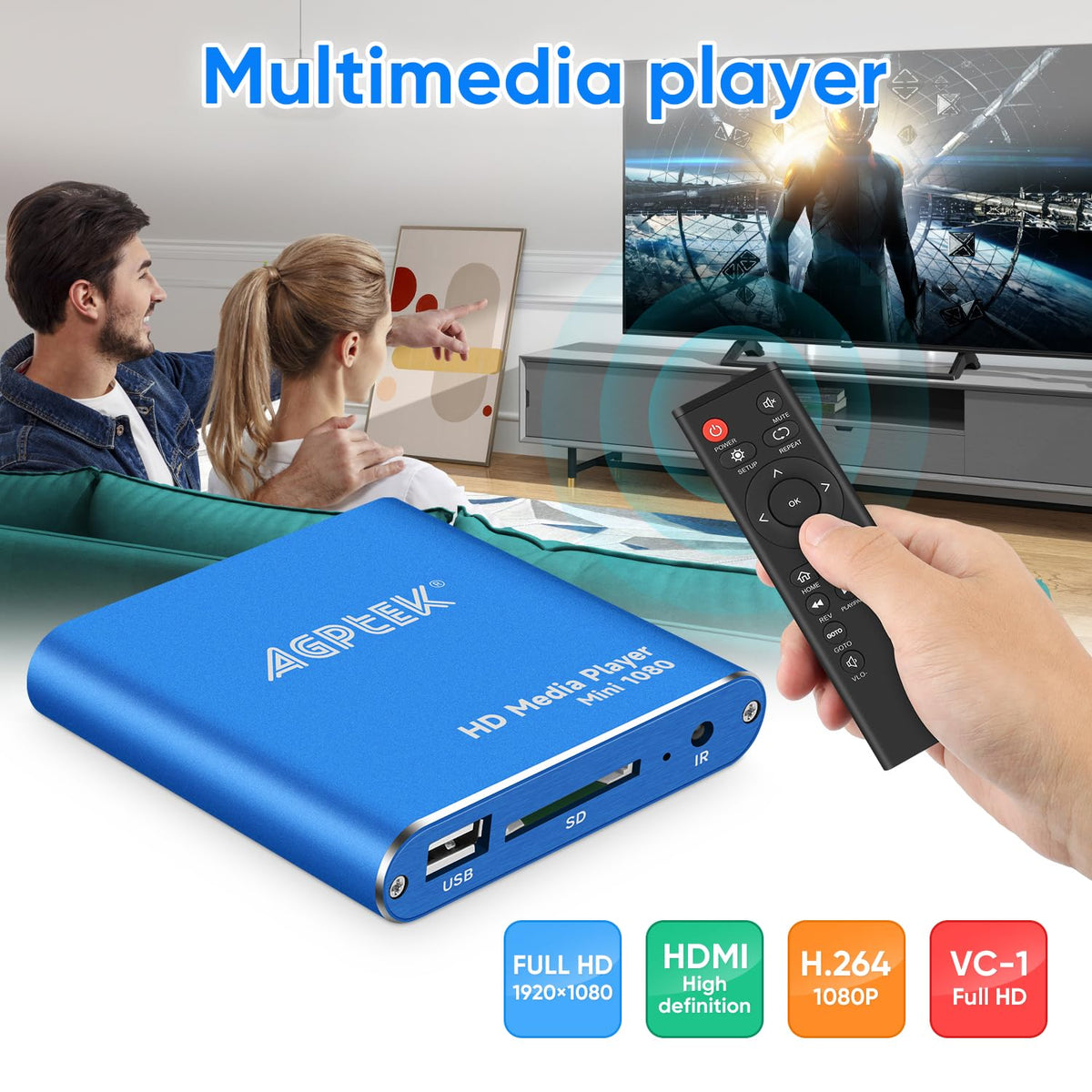 Mini 1080p HDMI Media Player E233924