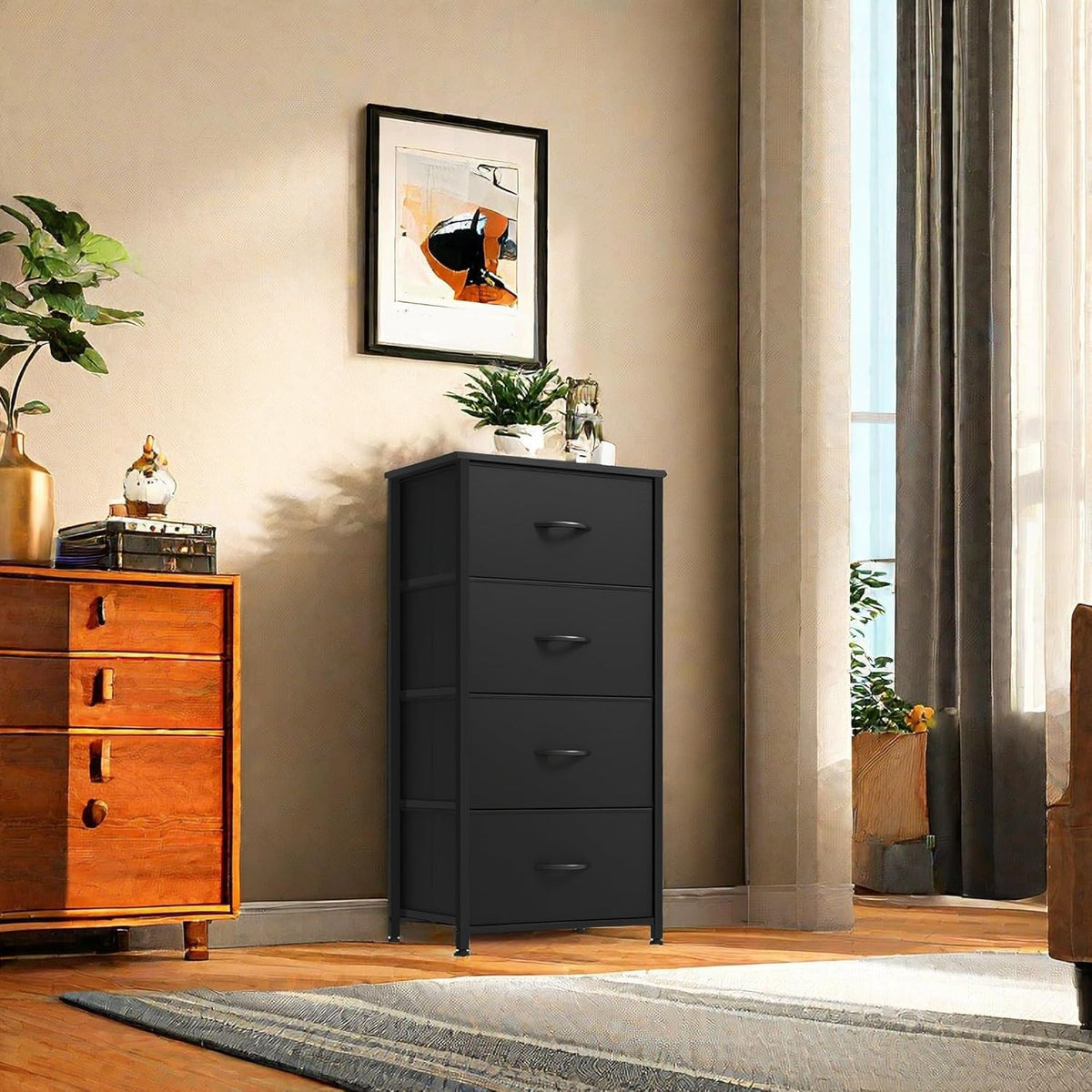4 Drawer Fabric Dresser Z131