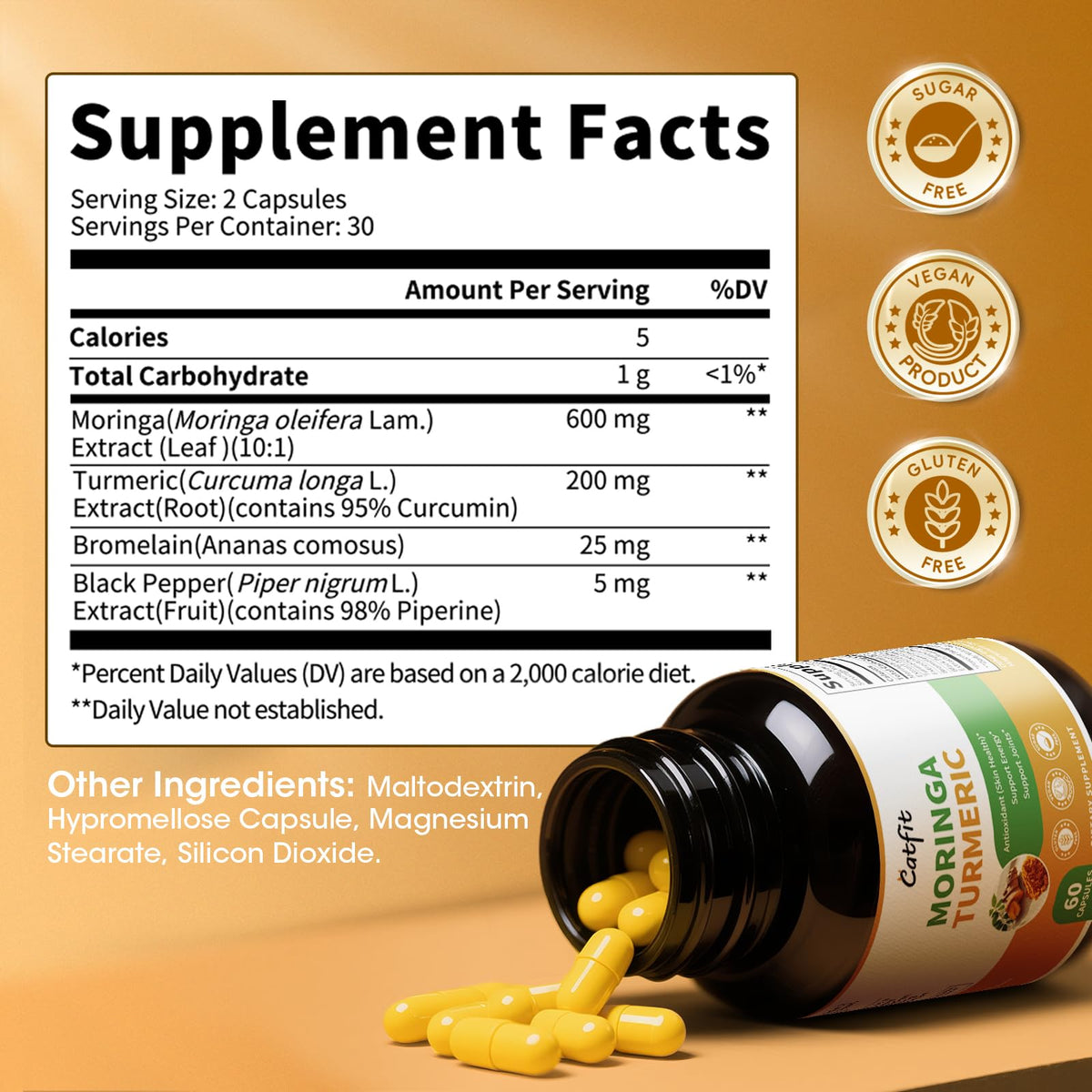Moringa Capsules 10-in-1 Superfood Supplement F298084