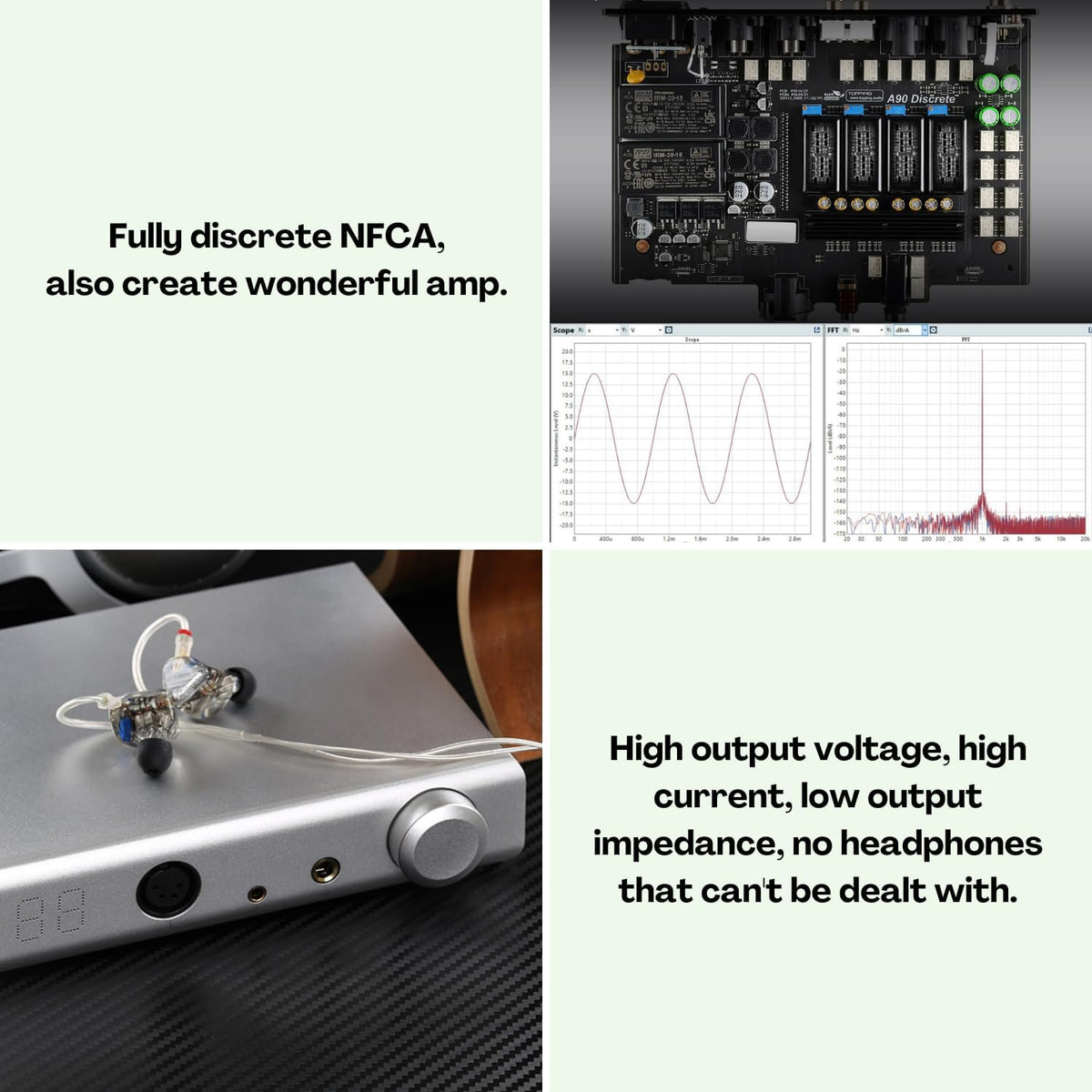 Balanced Headphone Amplifier Desktop Headphone Amp Preamp with Remote Control Black R765595