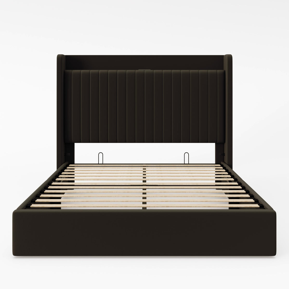 Full Lift Up Storage Hydraulic Bed Frame Black U873