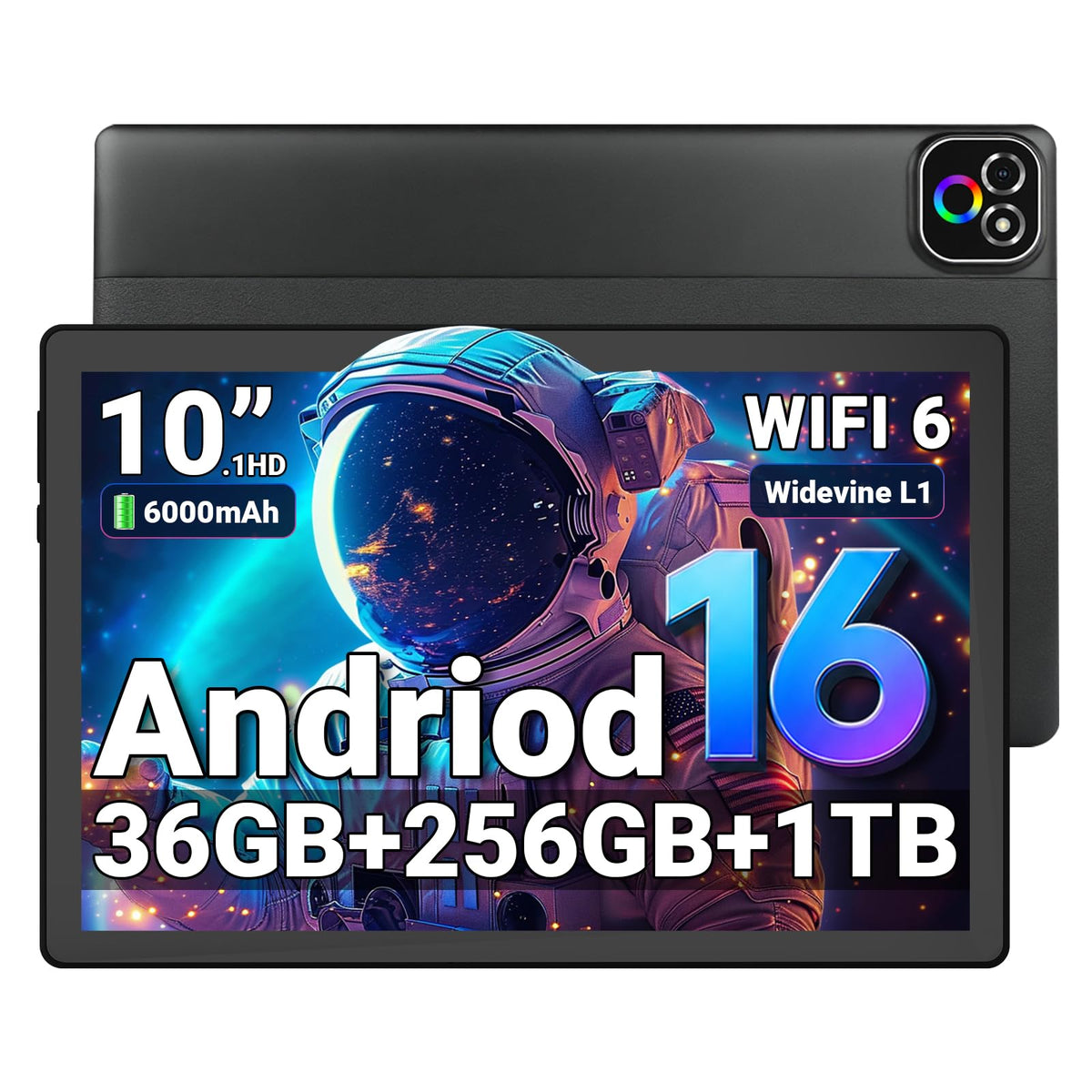 10.1 Inch Android 16 Tablet with 36GB RAM 256GB ROM S29825
