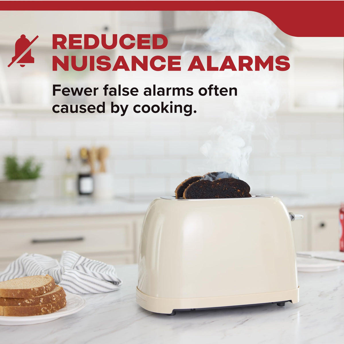 Compact Smoke Detector, AA Battery-Powered C2811