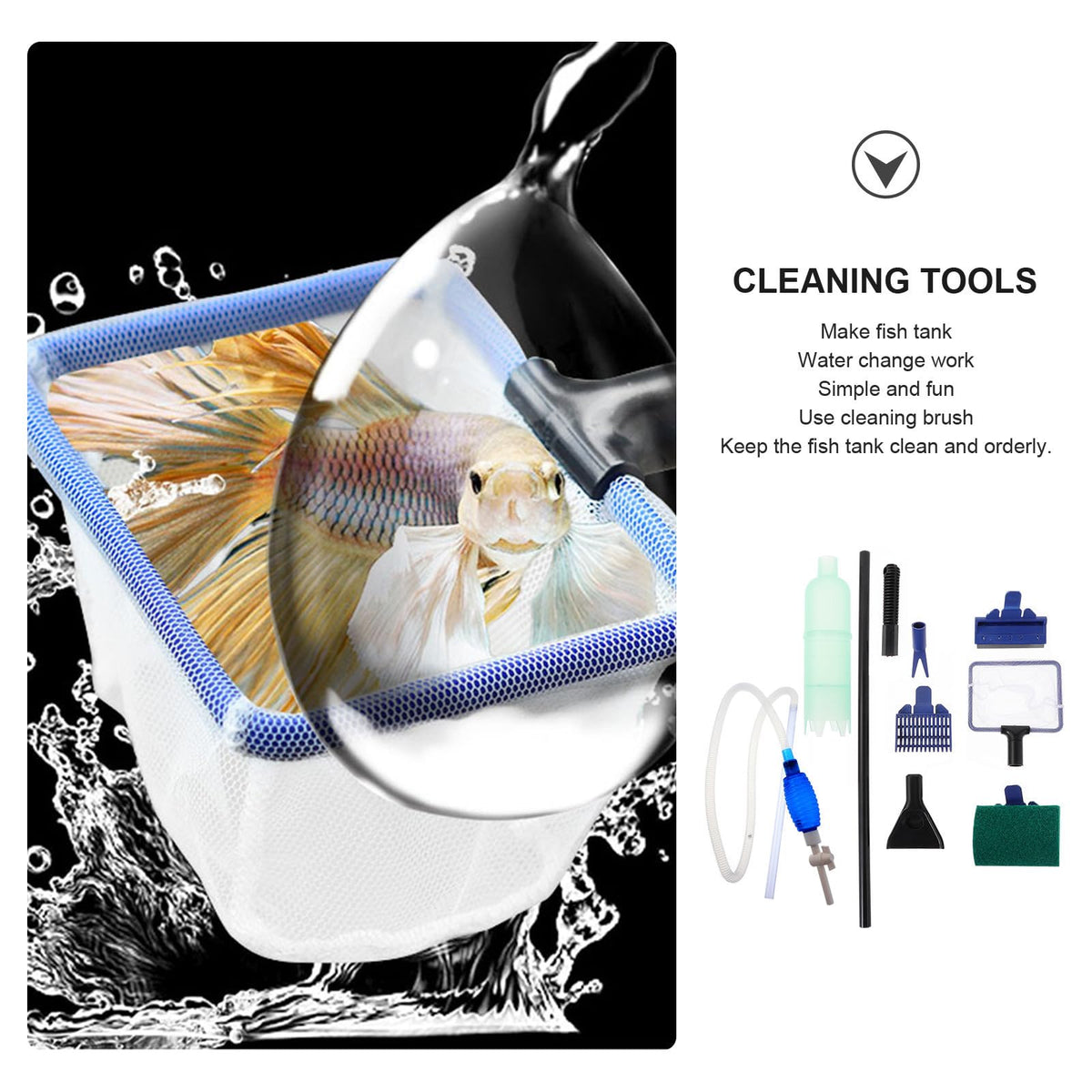 Fish Tank Water Changer Siphon Cleaner with Flow Control D563969