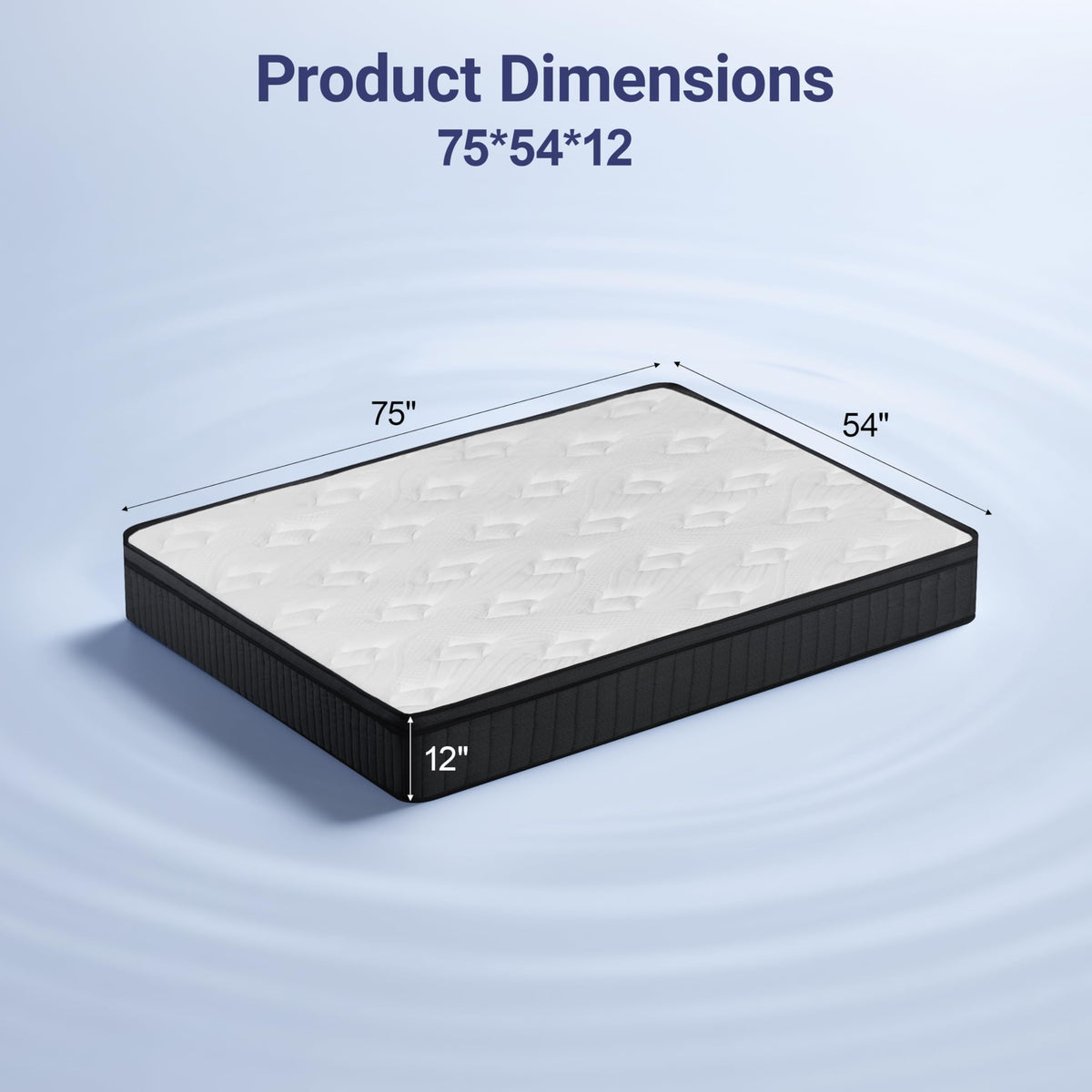 Full 12 Inch Hybrid Mattress with Memory Foam Q1532
