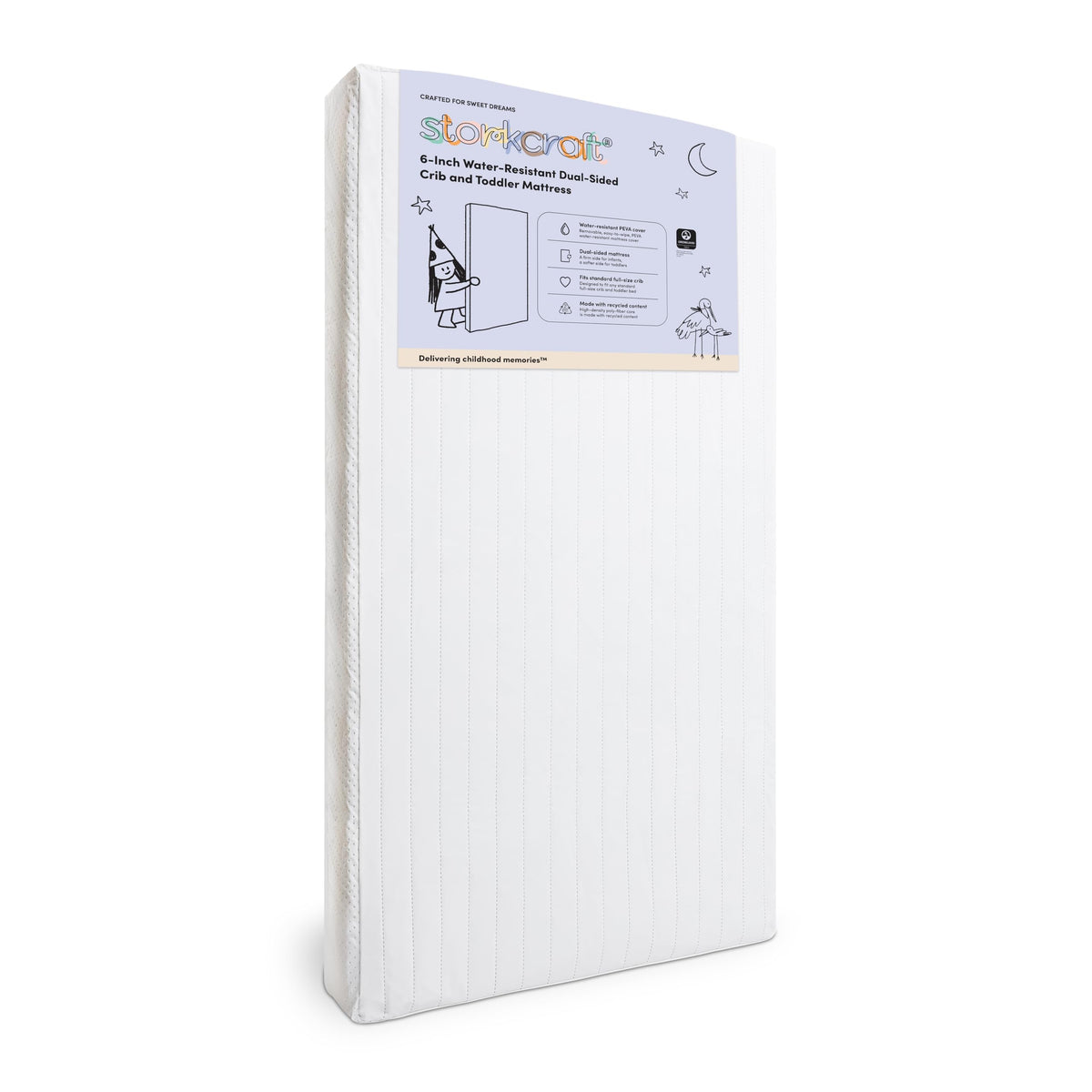 6-Inch Water-Resistant Baby Crib & Toddler Mattress U660698