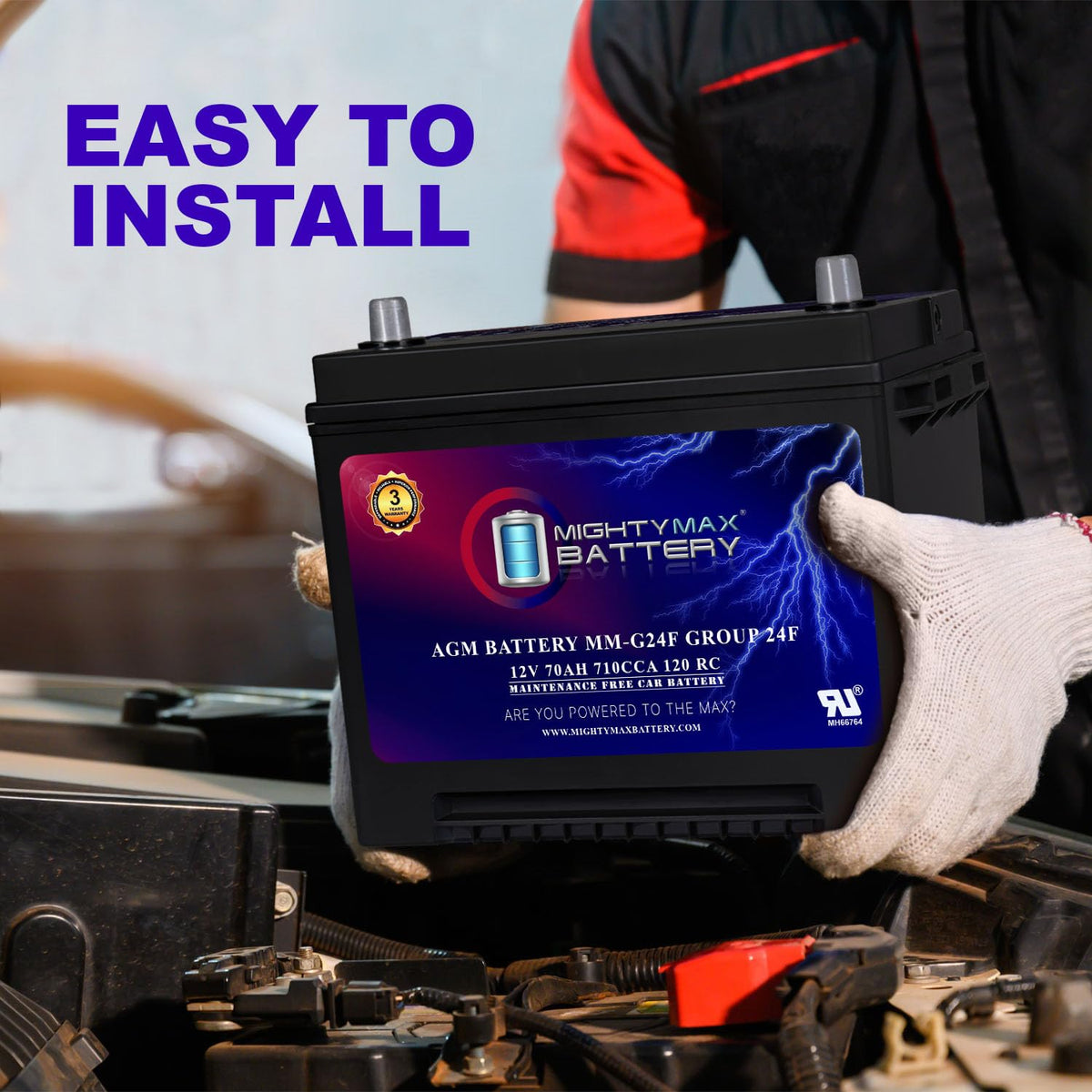 12V 70Ah AGM Replacement Battery U216681