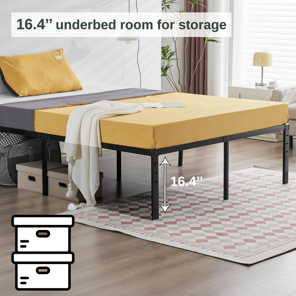 18 Inch Metal Queen Bed Frame O32655