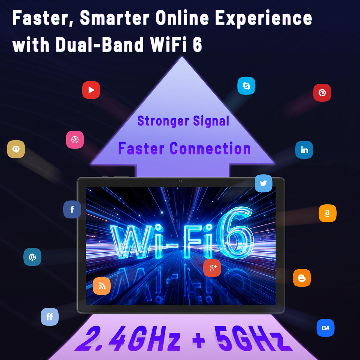 10.1 inch Android Tablet 8GB RAM 64GB ROM Black L405713