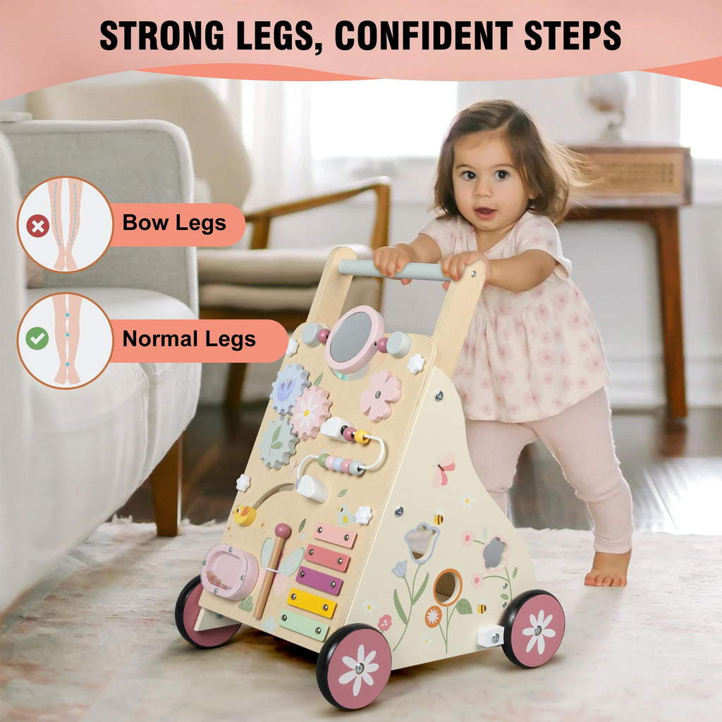 Wooden Baby Walker with Activity Center U995