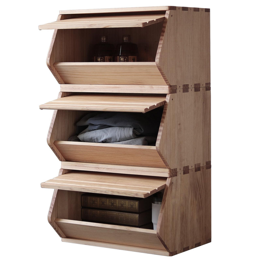 Solid Wood Storage Chests with Lids M53823