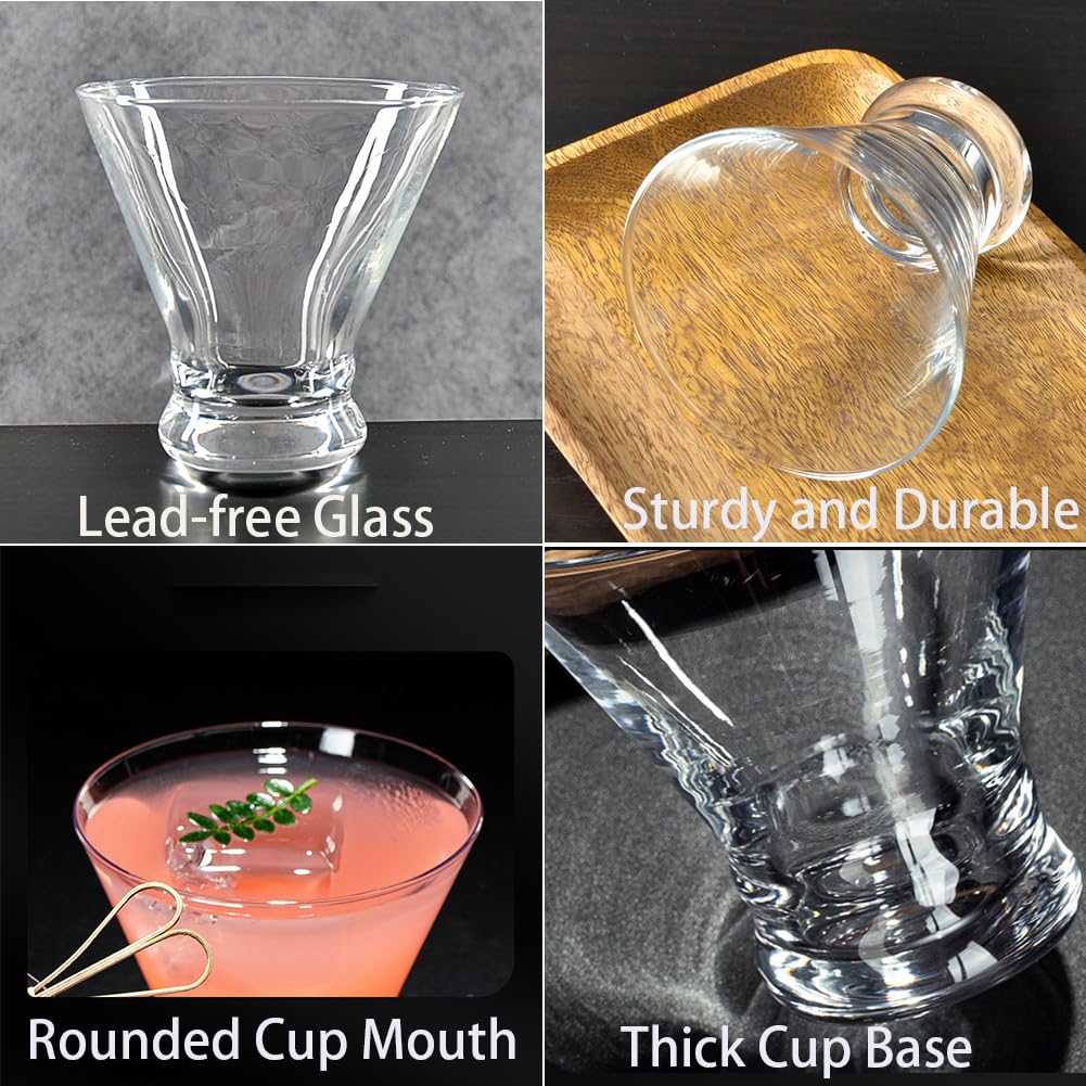 Stemless Martini Glasses Set of 4 P3357