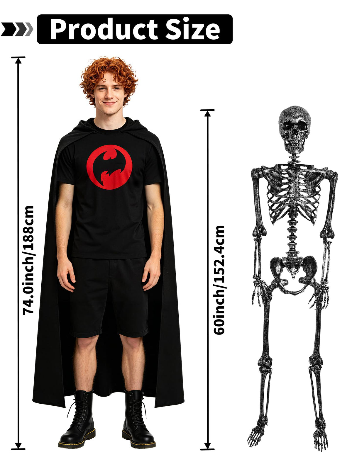 5 FT Posable Black Skeleton S997