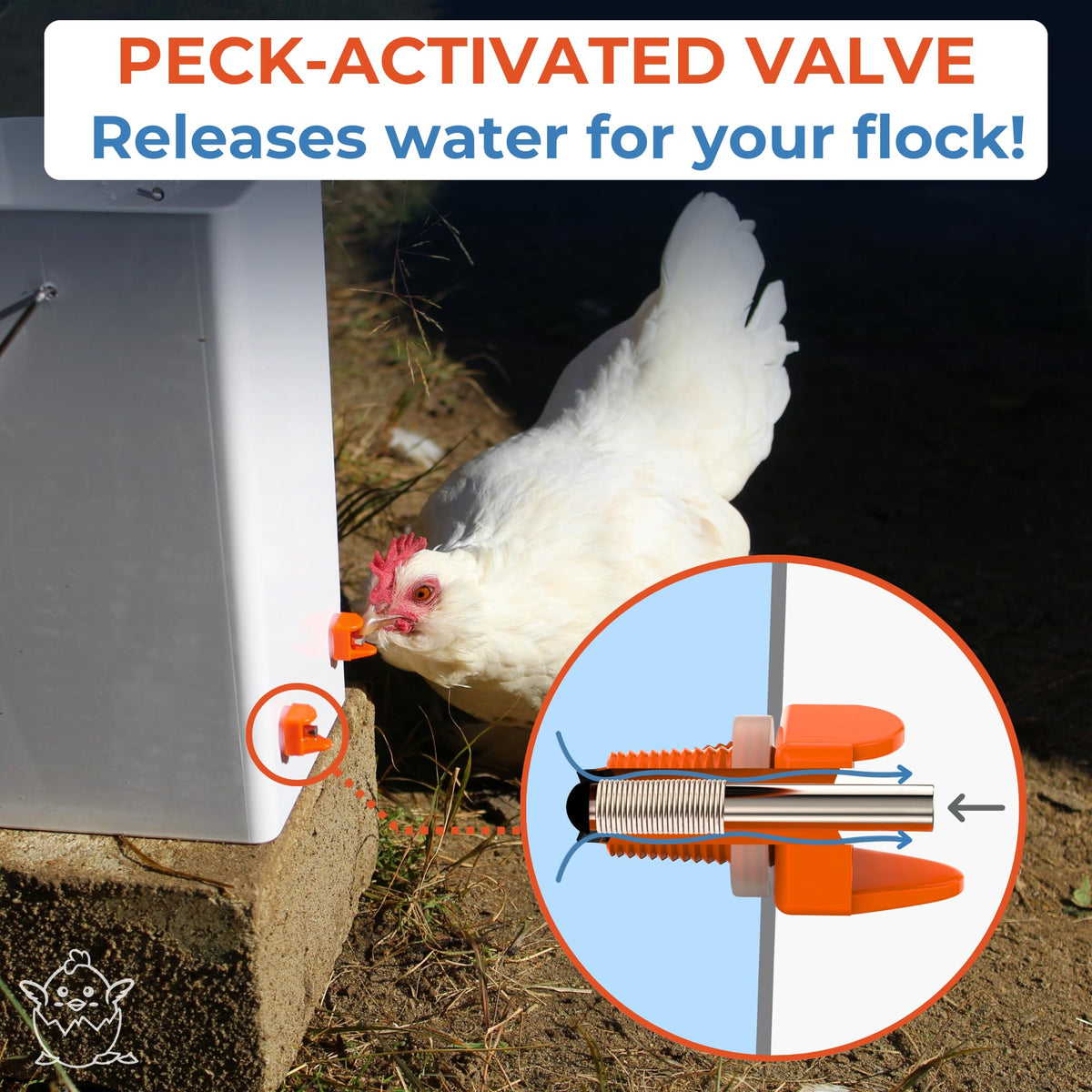 Orange Pack of 15 Chicken Nipple Waterer M874643
