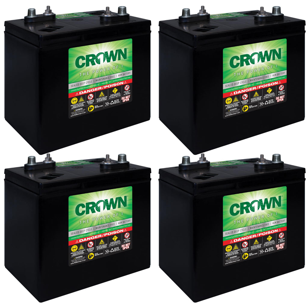 6V AGM Sealed Deep Cycle Battery 220Ah 4 Pack D534222