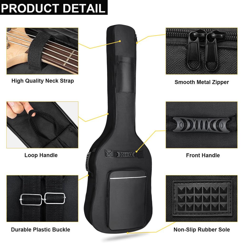 Black Waterproof Bass Guitar Gig Bag M17014