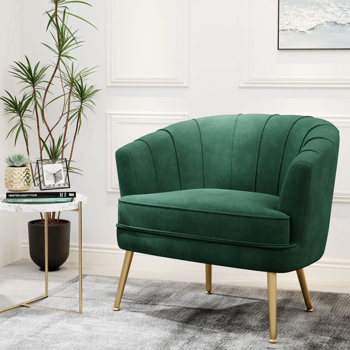 Velvet Accent Chair I35718