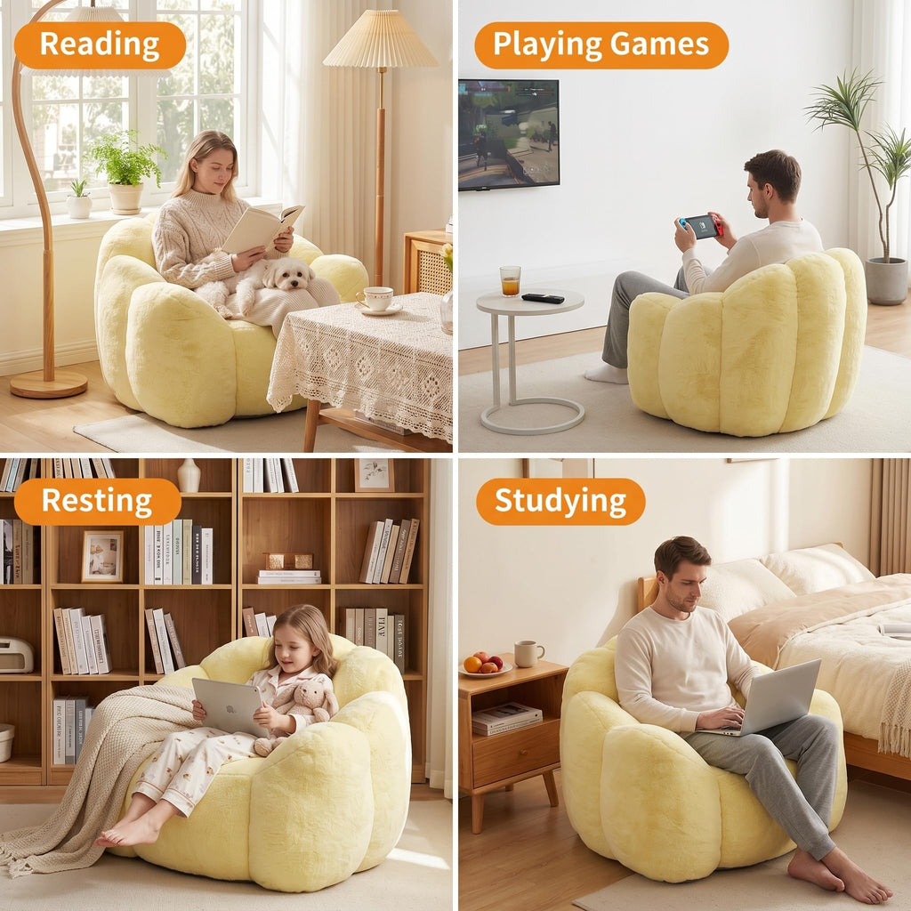 Lotus Bean Bag Chair with Pull Ring A3482