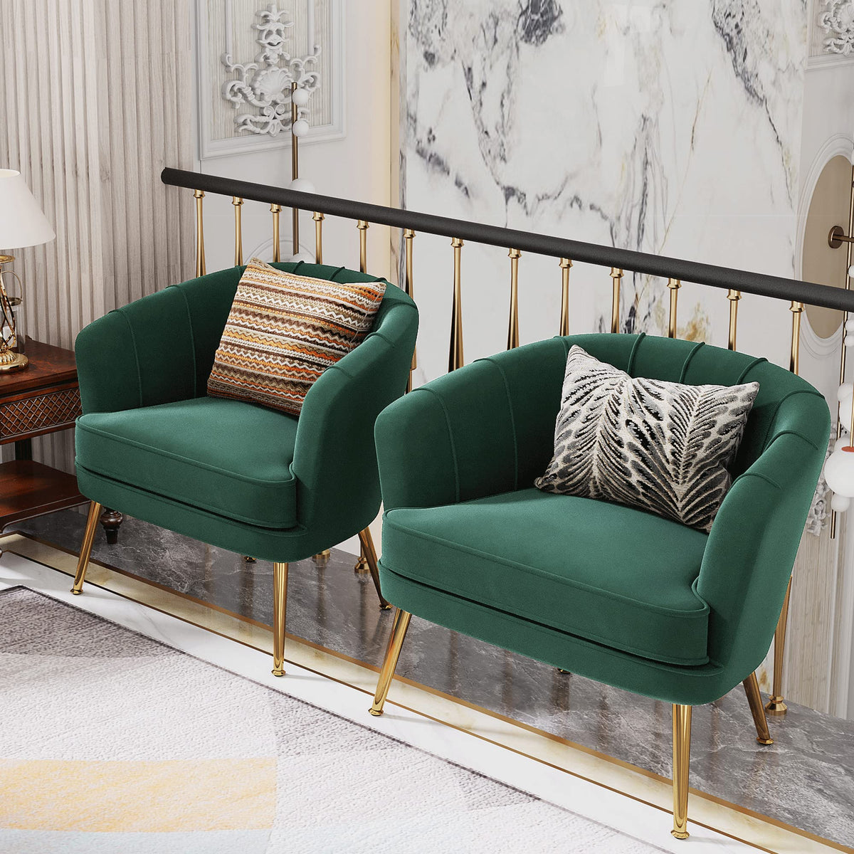 Velvet Accent Chair I35718
