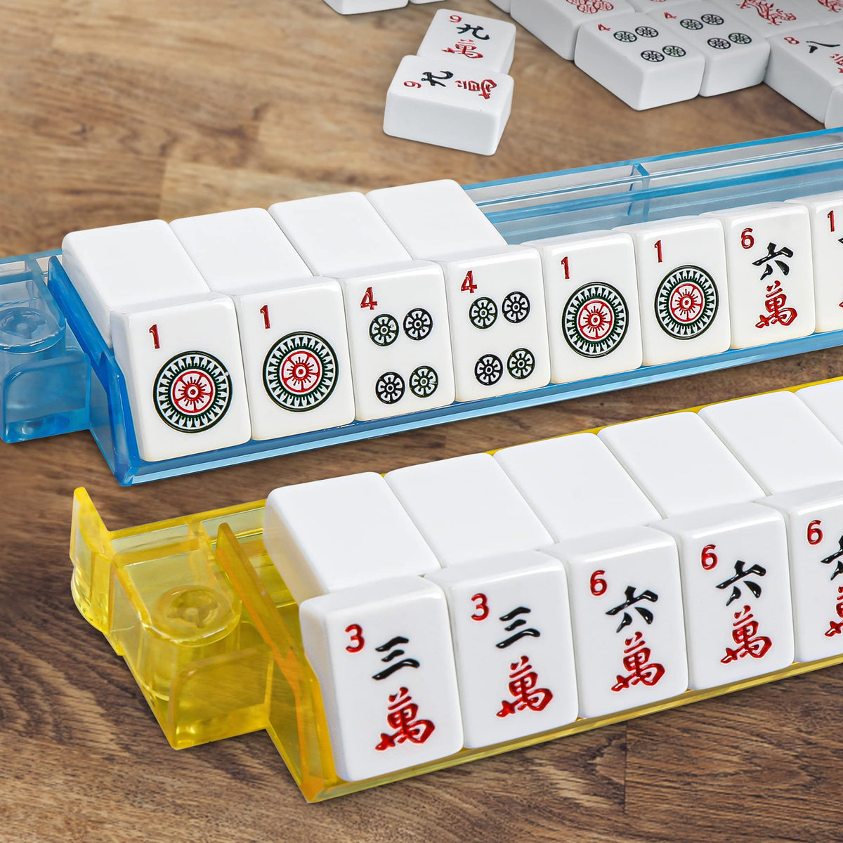 166 Tiles Mahjong Set with Racks Pushers Bag P74999