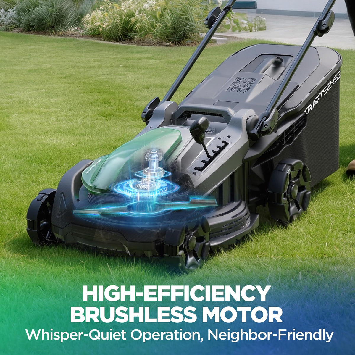 18" 40V Self-Propelled Cordless Electric Lawn Mower P1934