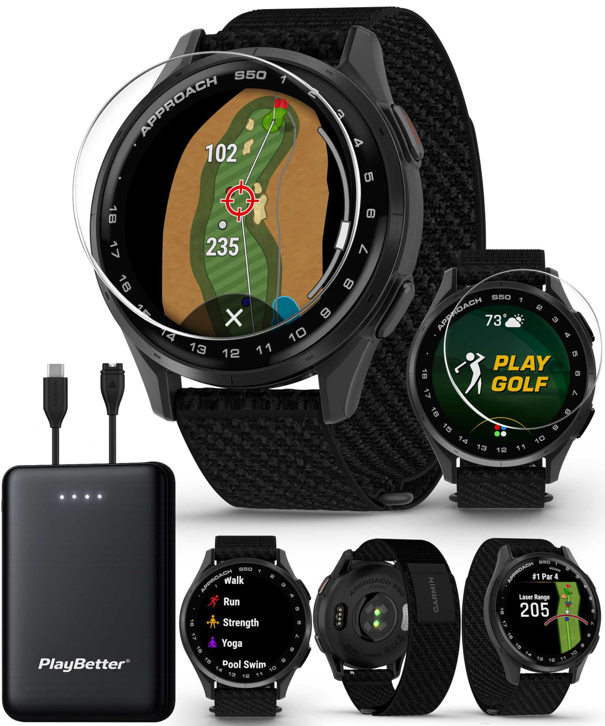 Slate Black Golf GPS Watch D450779