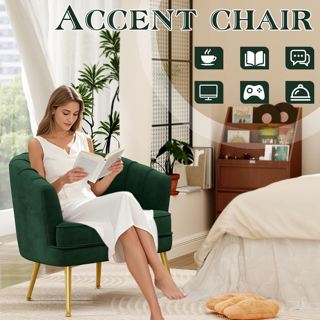 Velvet Accent Chair I35718