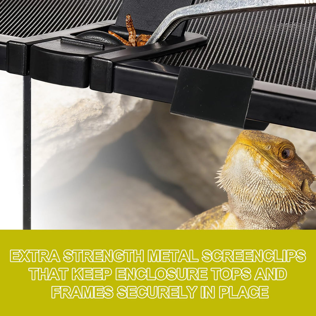 Heavy Duty Screen Clips for Reptile Terrarium Covers C540