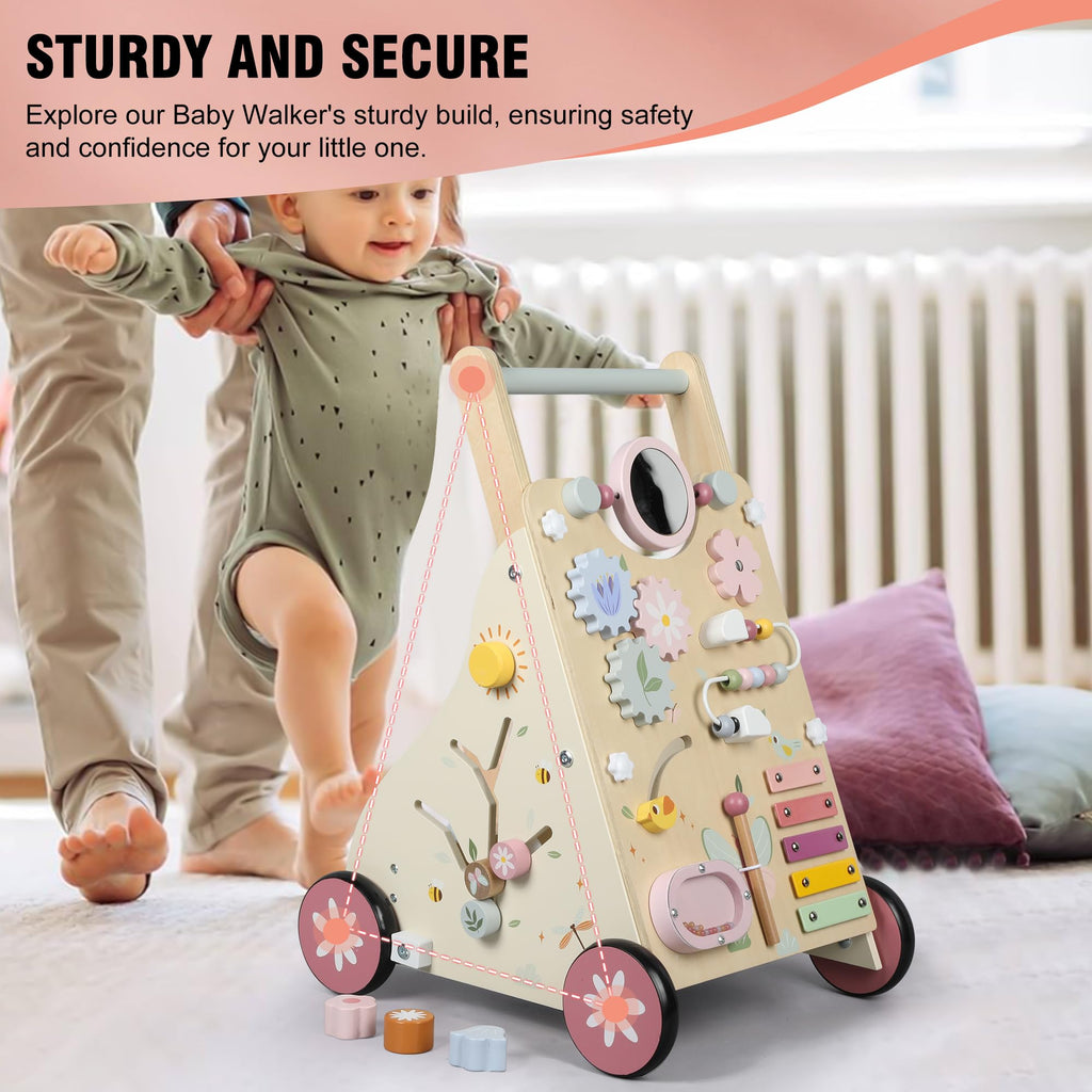 Wooden Baby Walker with Activity Center U995