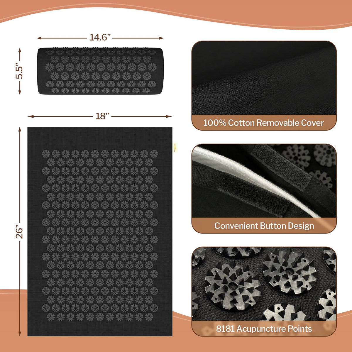 Heated Acupressure Mat H17824