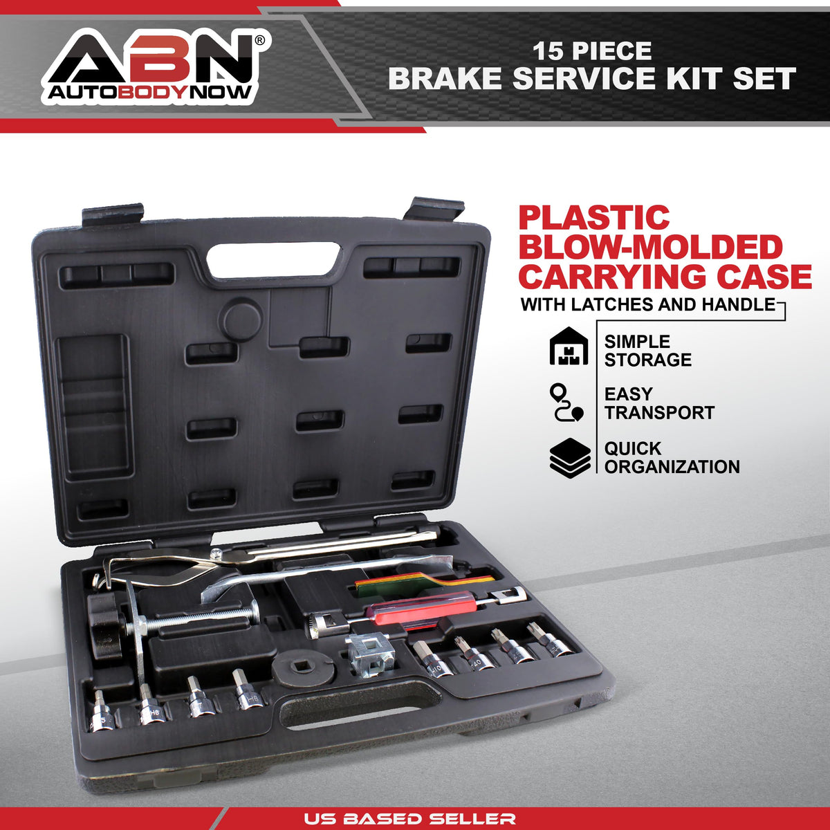 15-Piece Brake Kit with Brake Caliper Tool U303