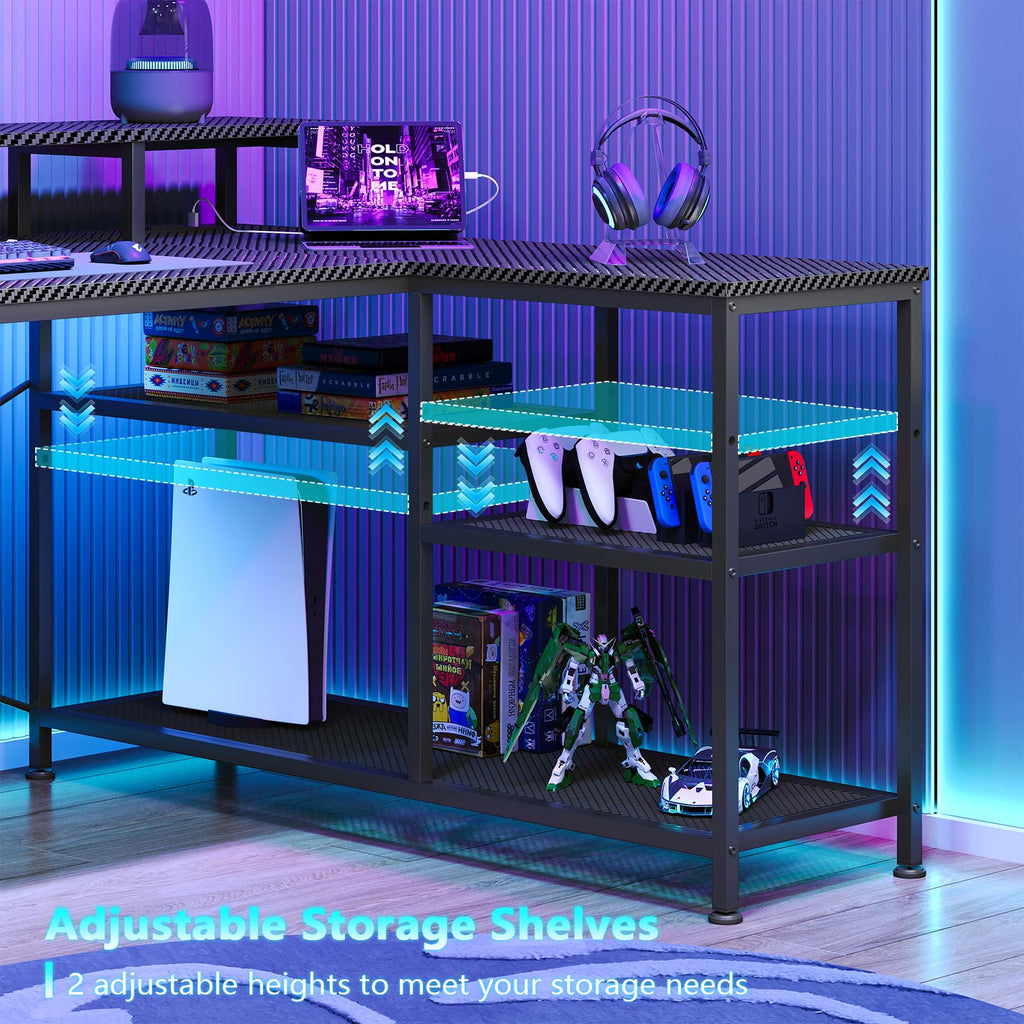 L Shaped Gaming Desk with Drawers T15700