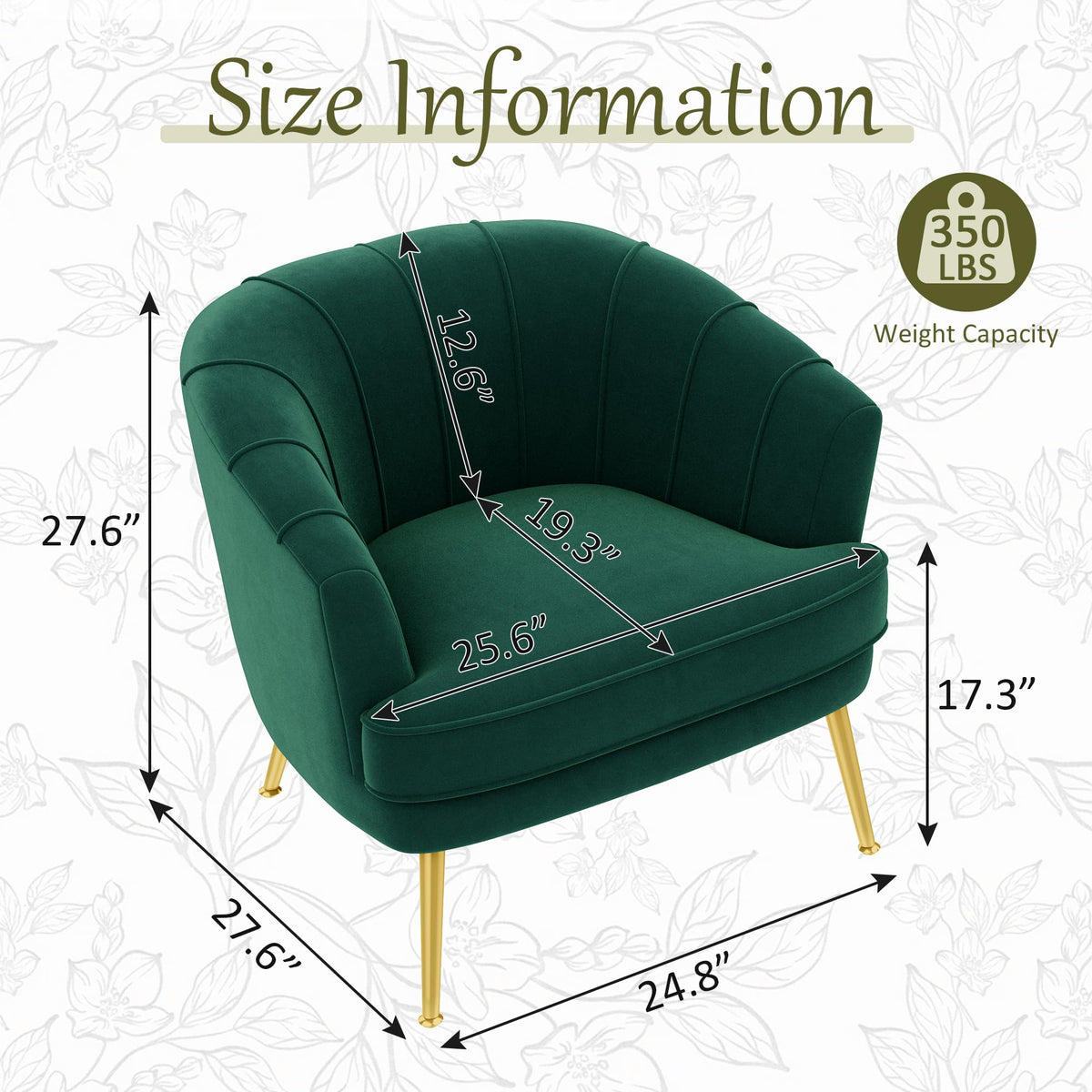 Velvet Accent Chair I35718
